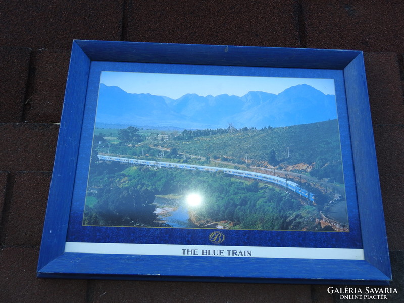 THE BLUE TRAIN - GALERIE PLANIK  - vastag kék fa keret - képkeret