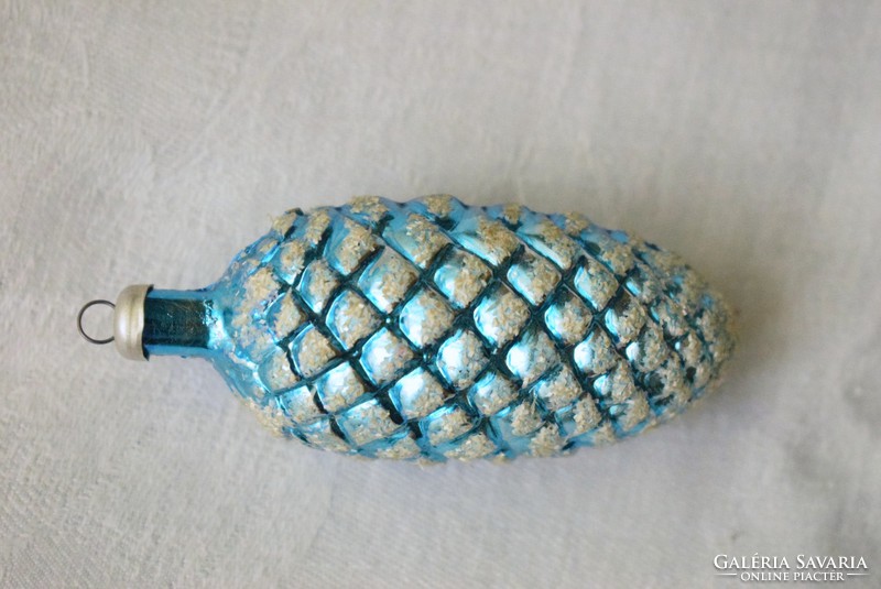 Old antique Christmas tree decoration with glass cone 7.5 x 3 cm