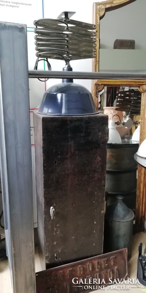 Industrial iron cabinet, worn old safe