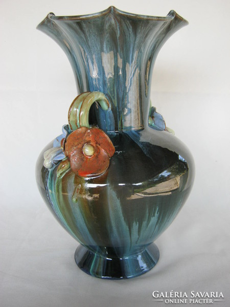 Retro ... Applied hops ceramic large vase