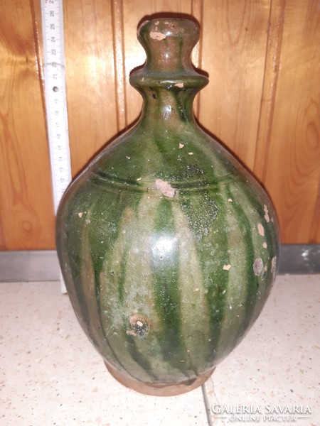 Glazed pottery jug jar, tiszafüred? Southern pepper?