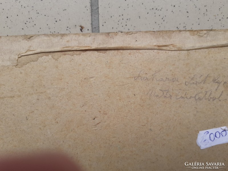 Szekeres?: Szaharai látkép madártávlatból, régi olaj-karton jelzett