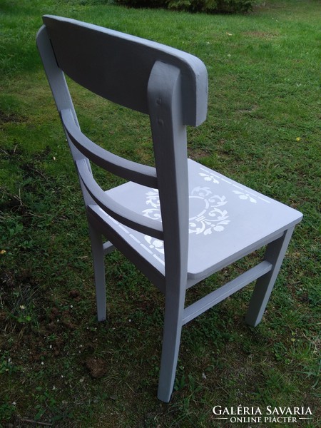 Old vintage painted waxed wooden chair (annie sloan)