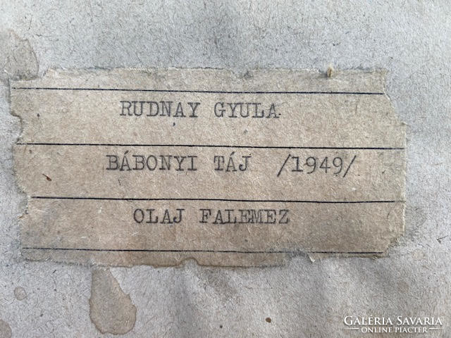 RUDNAY GYULA olajfestménye eladó!