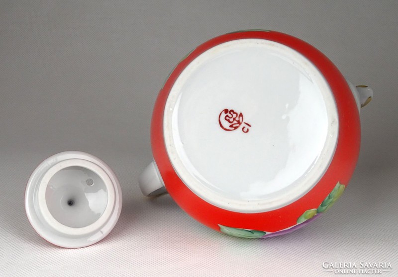 1G158 Régi kisméretű porcelán kávéskanna 13.5 cm