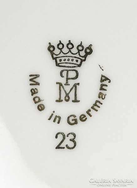 1G190 Régi német PM porcelán gyűrűtartó bonbonier