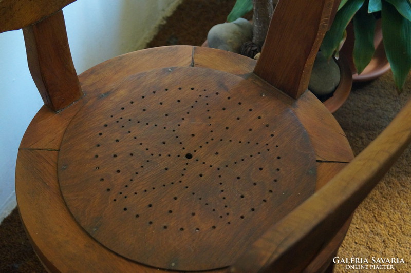 Chair with armrests - barber chair - renovated.