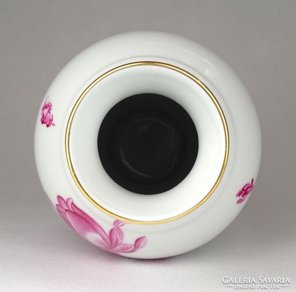 1G181 Virágdíszes Herendi porcelán váza 16 cm