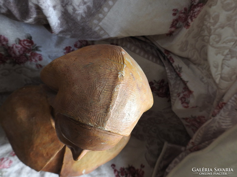Antique plaster bust - a bust of a nun