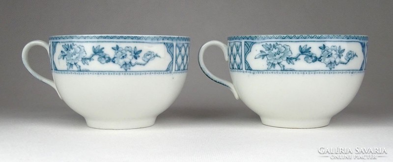 1G184 johnson bros blue and white english porcelain teacup pair