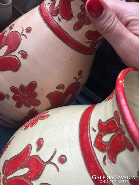 Large folk ceramic vases