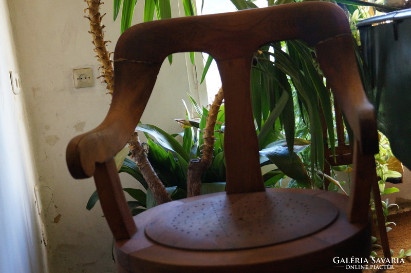 Chair with armrests - barber chair - renovated.