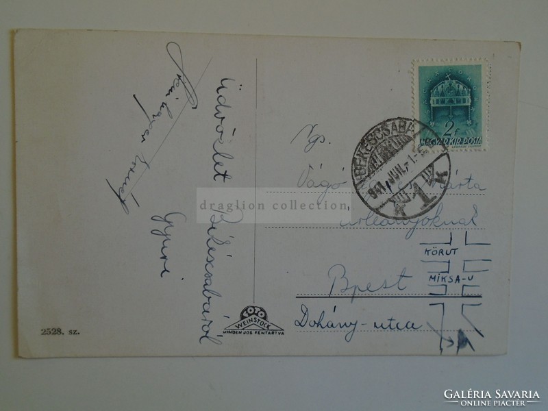D184945 Régi képeslap  - Békéscsaba 1941 Steinberger Kornél autográf aláírásával