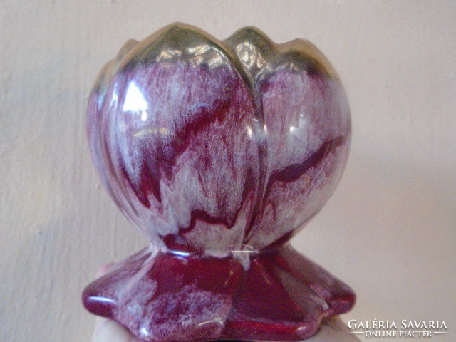 Zsolnay-style tulip pot eosin-style drip glazed wonderful piece