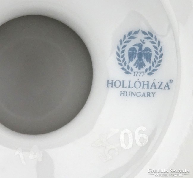 1G188 Hollóházi porcelán gyertyatartó