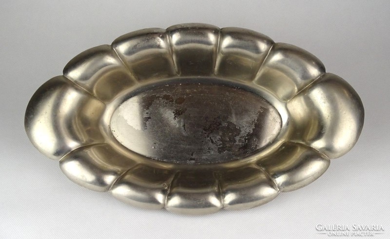 1G195 old marked brilliant oval metal centerpiece serving bowl 35 cm