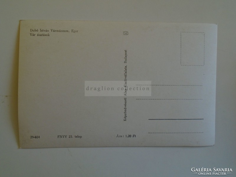 D184956   Régi képeslapok  - Eger --Egri vár  -Egri nők   1960k  3 db képeslap