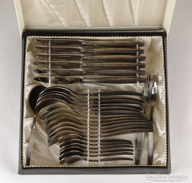 1G150 Régi ezüstözött Michelin evőeszköz készlet 27 darab