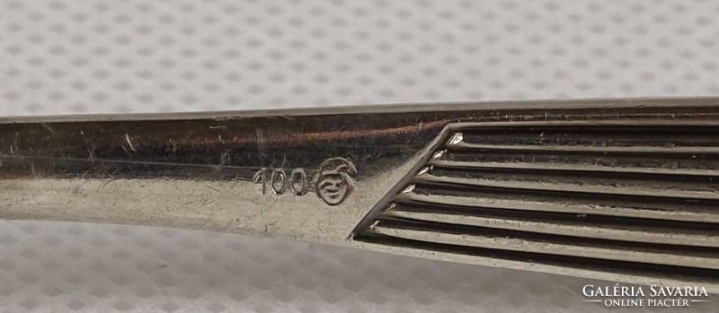 1G150 Régi ezüstözött Michelin evőeszköz készlet 27 darab