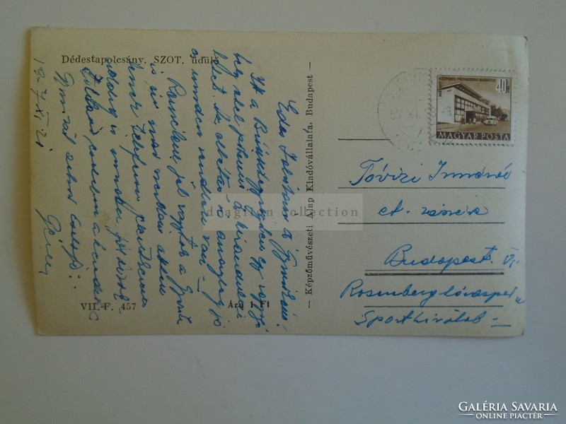 D184955   Régi képeslap -   Dédestapolcsány  1950's