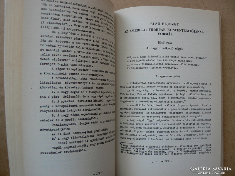 FILMGYÁRTÁS ÉS MONOPÓLIUMOK,  HENRI MERCILLON 1956, MEGJELENT 500 PÉLDÁNYBAN 1960, KÖNYVRITKASÁG!