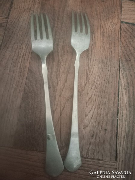 Two pieces of marked antique Berndorf silver-plated alpaca fork