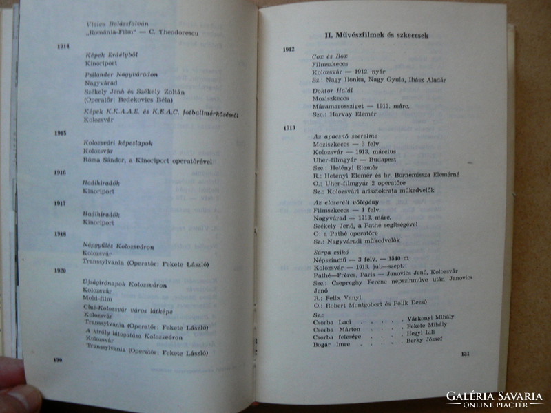 AZ ERDÉLYI NÉMAFILMGYÁRTÁS TÖRTÉNETE (1903-1930), JORDÁKY LAJOS 1980, KÖNYV JÓ ÁLLAPOTBAN, RITKA!