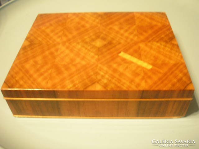 N7 art deco lacquered marquetry inlay 3 divisions cigar + cigar + card + jewelry holder gift box