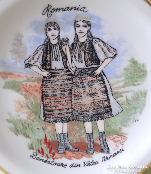 Romanian porcelain plate, decorative plate
