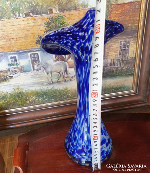 Murano cabbage shaped glass vase