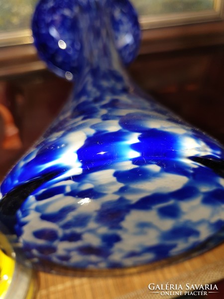 Murano cabbage shaped glass vase