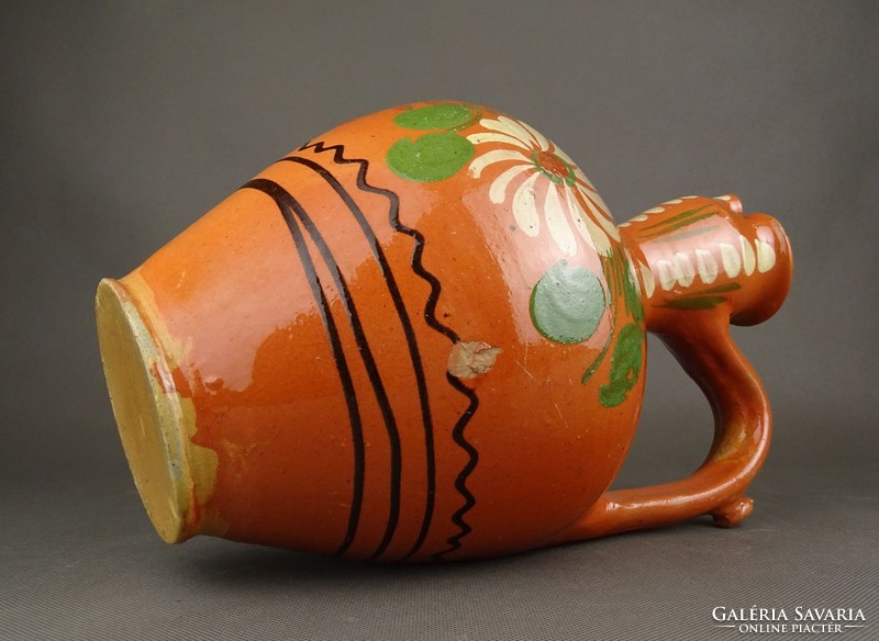 1G220 old glazed ceramic bait pitcher 27.5 Cm