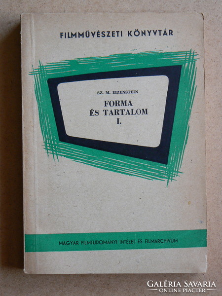 Form and content i., Sz.M. Eizenstein 1964, book in good condition (330 copies), rarity !!!