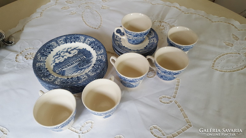 English faience ironstone breakfast set 6 pcs.