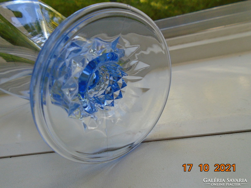 With polished 8 square feet, royal blue candle holder, diamond polished sphere and rosette