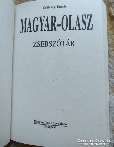 Italian-Hungarian, Hungarian-Italian pocket dictionary, negotiable!