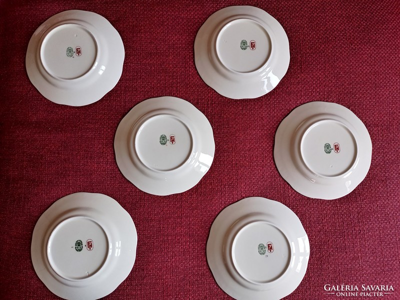 Zsolnay retró luxus 6+6 darabos desszertes tányér