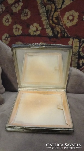 Antique silver powder box