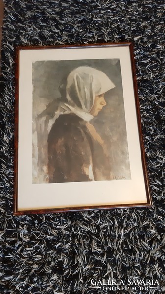 Festmény reprodukció Ék Sándor 63x45 cm .