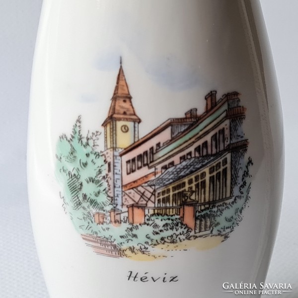 Aquincumi "Hévíz" látképes porcelán váza (1940)