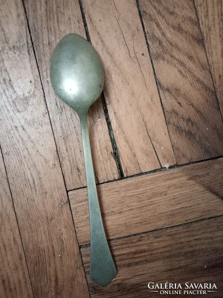 Antique alpaca ladle, spoon and teaspoon
