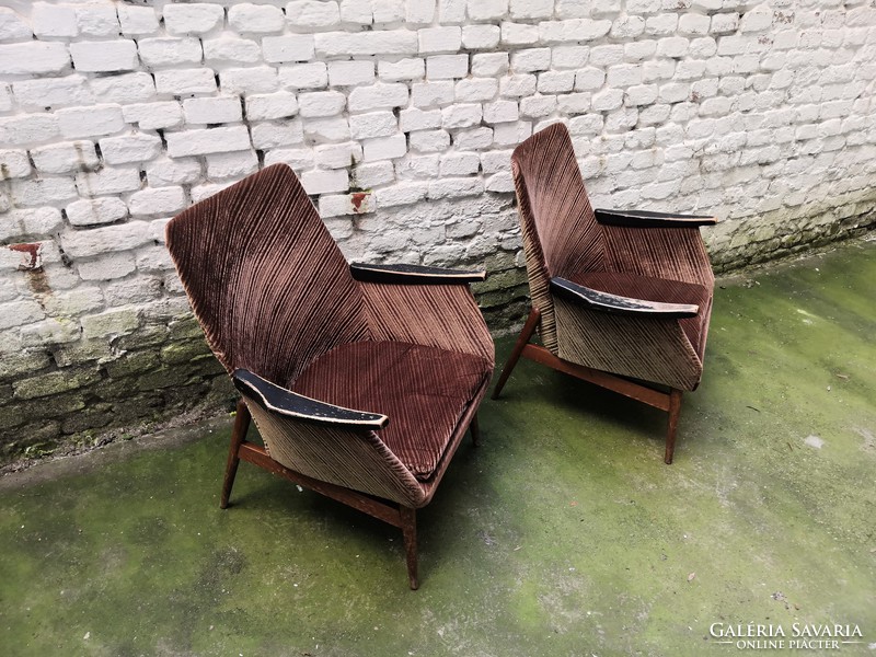 60's Hungarian retro armchair 3 pcs # 020