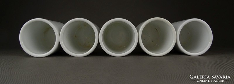 1G232 old porcelain pharmacy jar 5 pieces