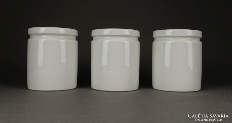 1G233 old porcelain pharmacy jar 3 pieces