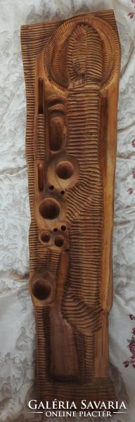 István Nagy sculptor - water world - martyr - wall abstract wood carving