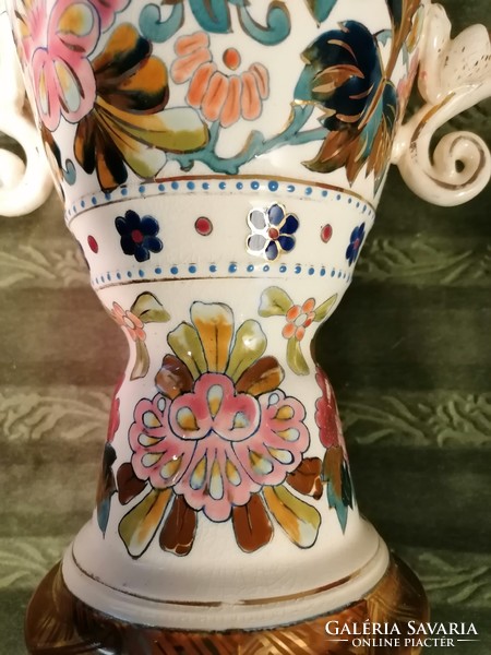 Decorative vase pair, fischer j.