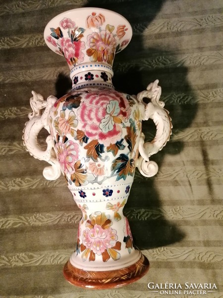 Decorative vase pair, fischer j.