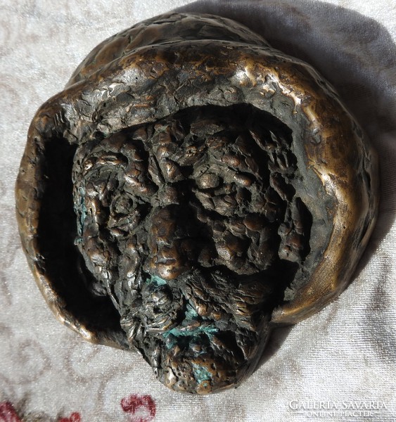 Old man's head - bronze statue - ernő tóth?