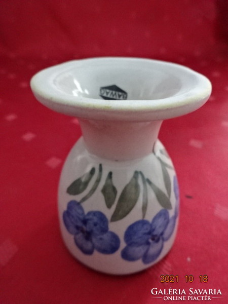 German porcelain egg holder with hand-painted blue flower pattern, height 6.7 cm. He has!