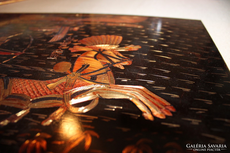 Egyptian chariot - copper plate scratch